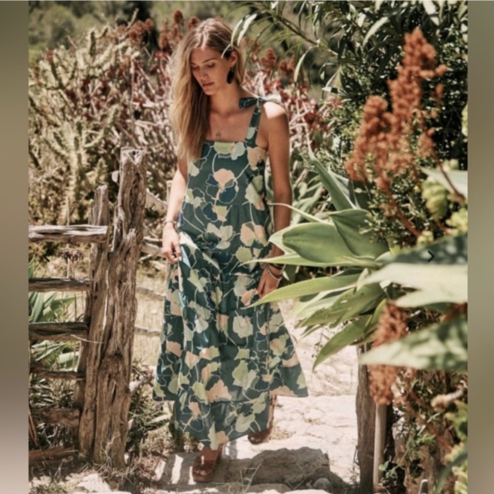 Sezane Annie Floral Maxi Dress